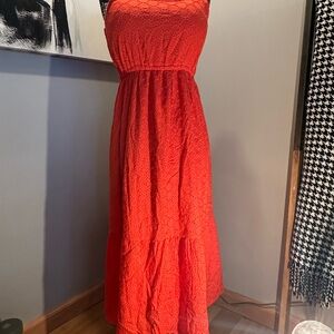 Elegant Red Midi Dress